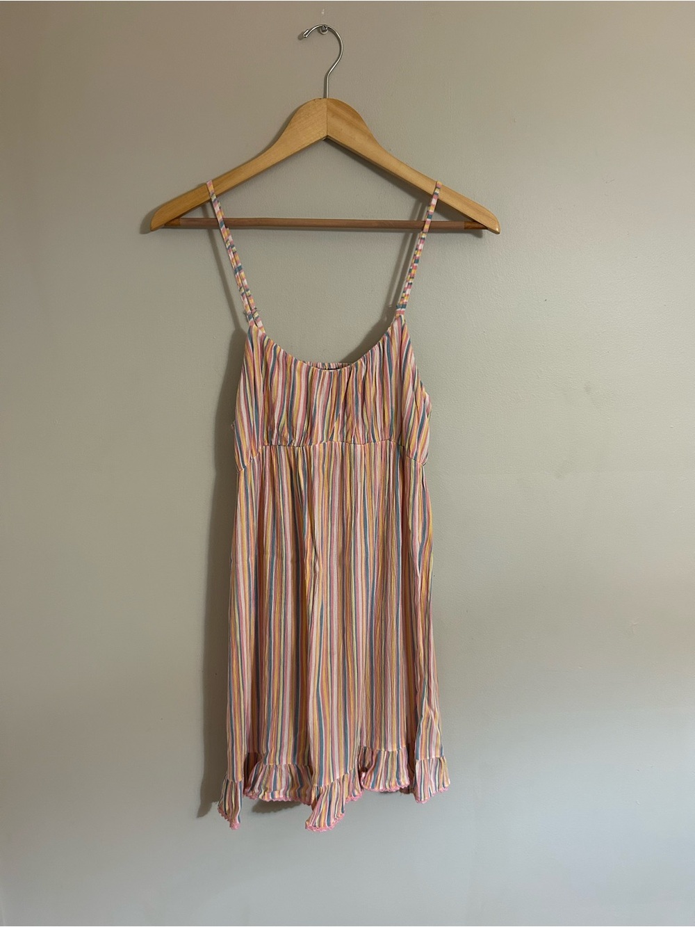 Angie Pastel Multi-Stripe Mini Dress